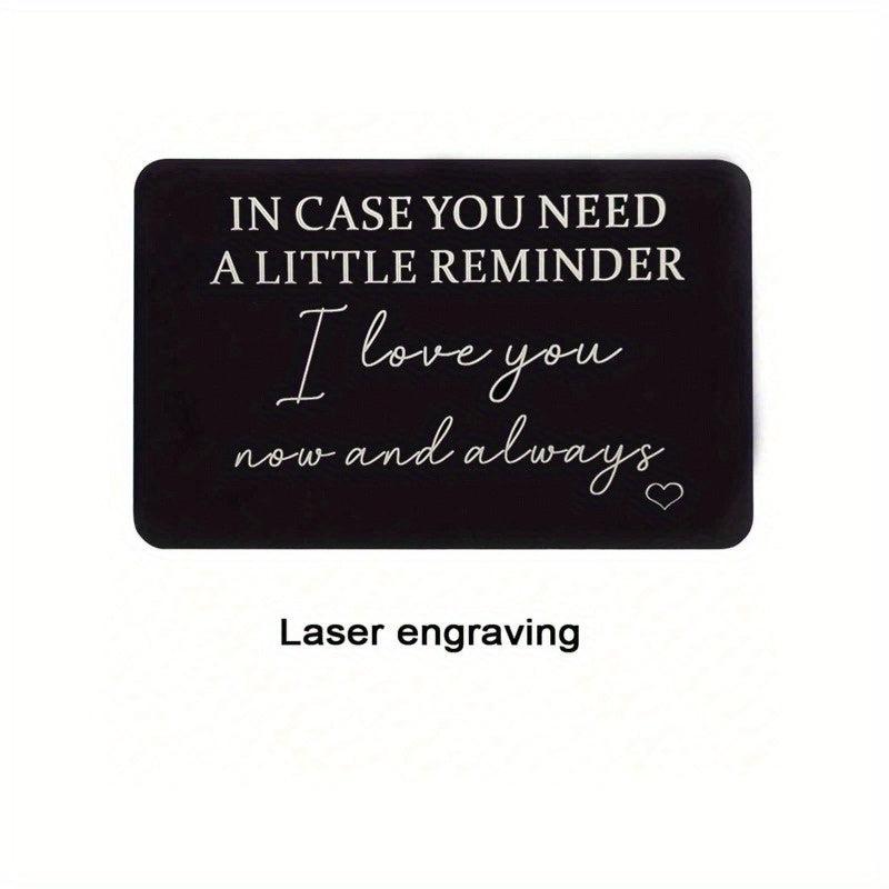 Engraved Wallet Insert Gift For Him - Personalized Birthday Present