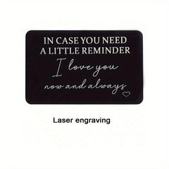 Engraved Wallet Insert Gift For Him - Personalized Birthday Present