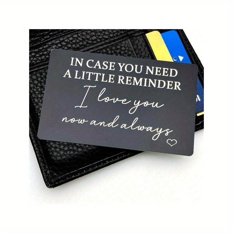 Engraved Wallet Insert Gift For Him - Personalized Birthday Present