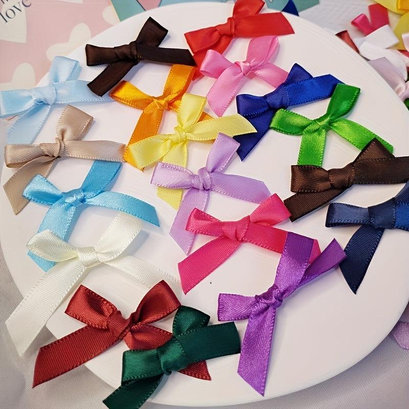 30pcs Ribbon Bows Christmas Decorations DIY Accessories Mini Satin Ribbon