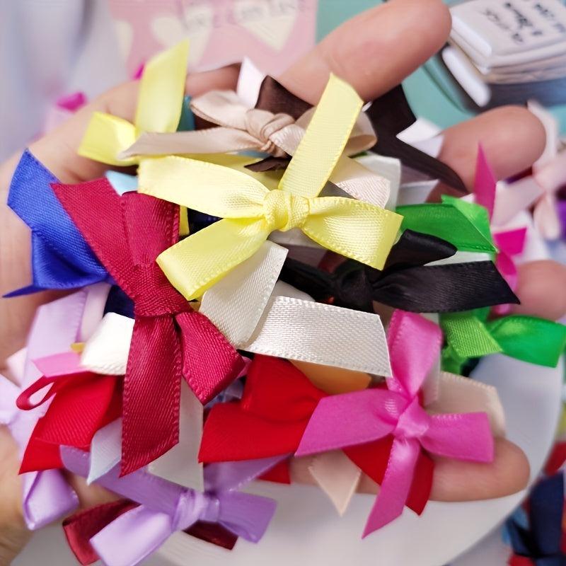 30pcs Ribbon Bows Christmas Decorations DIY Accessories Mini Satin Ribbon