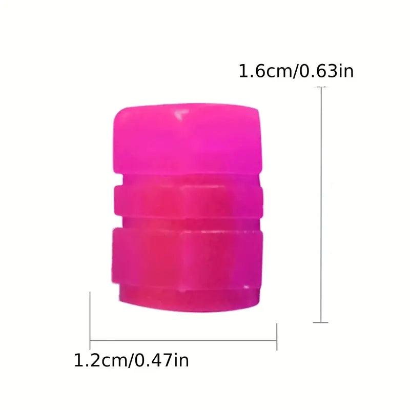 8pcs Mini Luminous Tire Valve Caps Colorful Glowing Valve Cover Car Motorcycle