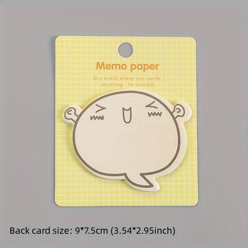 20pcs Cartoon Expression Sticky Note Pack, Back To School Supplies