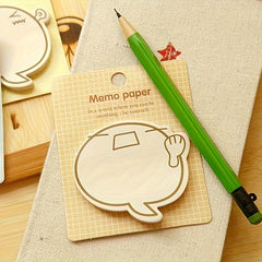 20pcs Cartoon Expression Sticky Note Pack, Back To School Supplies