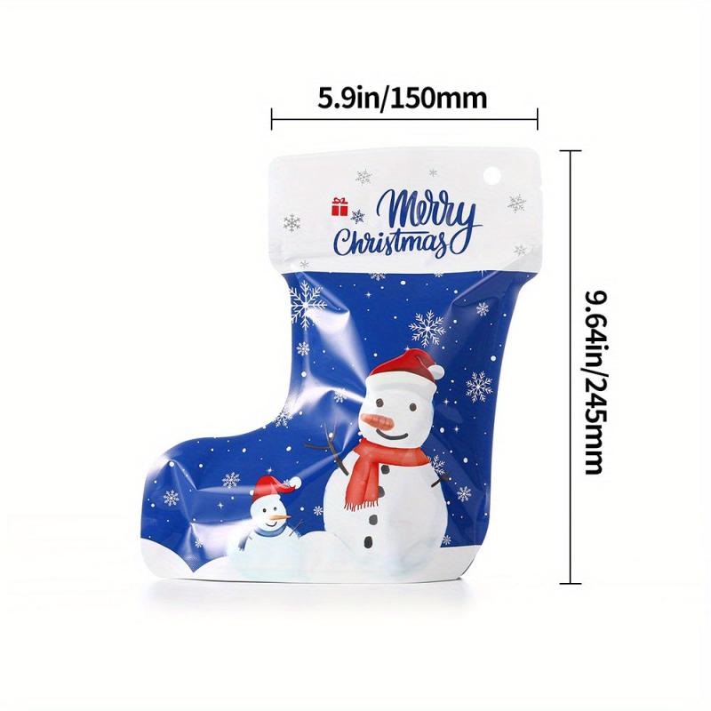 10pcs Christmas Stocking Bags for Kids' Festive Fun