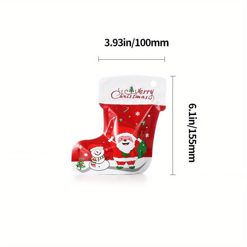 10pcs Christmas Stocking Bags for Kids' Festive Fun
