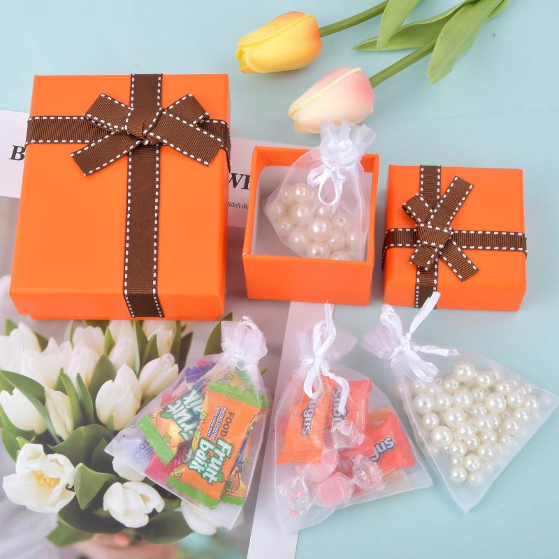 100pcs Organza Bags Wedding Favor Bags Jewellery Pouches With Drawstring