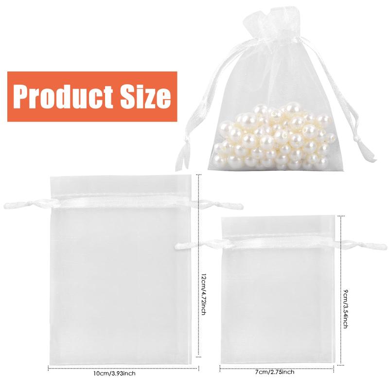 100pcs Organza Bags Wedding Favor Bags Jewellery Pouches With Drawstring