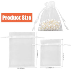 100pcs Organza Bags Wedding Favor Bags Jewellery Pouches With Drawstring