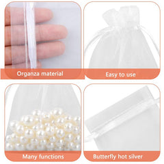 100pcs Organza Bags Wedding Favor Bags Jewellery Pouches With Drawstring