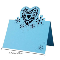 10pcs Love Hollow Table Card Holiday Wedding Banquet Party Decoration