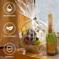30m Clear Cellophane Paper Gift Wrapping Bouquets Snacks Crafts