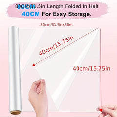 30m Clear Cellophane Paper Gift Wrapping Bouquets Snacks Crafts