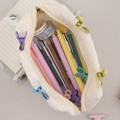 Large Capacity Plaid Pencil Case, Multifunctional Stationery Bag