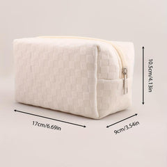 Large Capacity Plaid Pencil Case, Multifunctional Stationery Bag