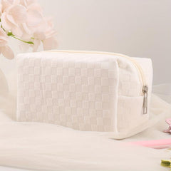 Large Capacity Plaid Pencil Case, Multifunctional Stationery Bag