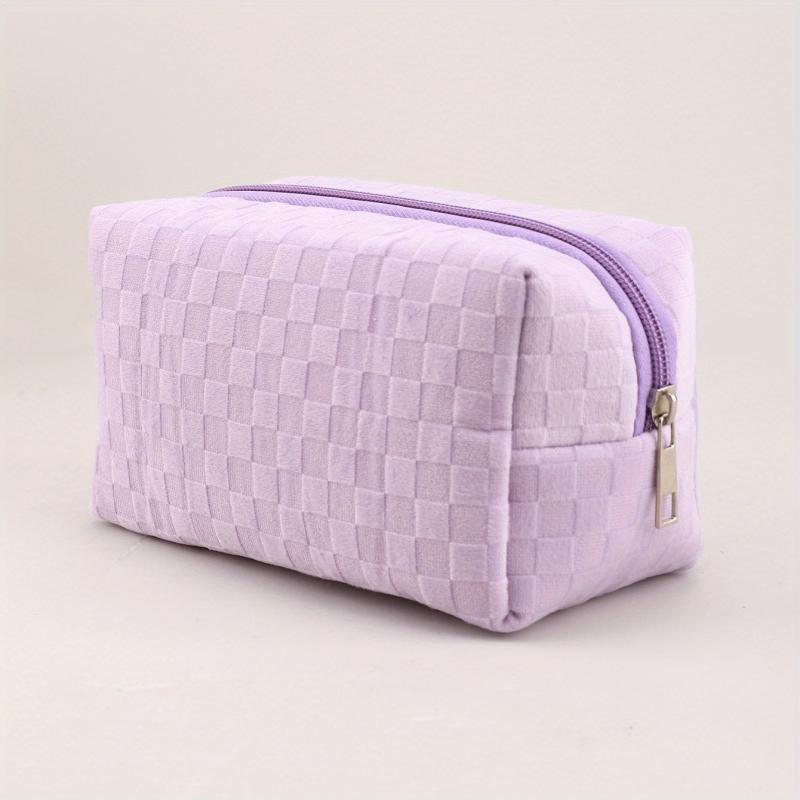 Large Capacity Plaid Pencil Case, Multifunctional Stationery Bag