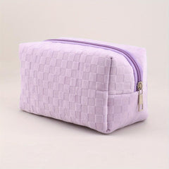 Large Capacity Plaid Pencil Case, Multifunctional Stationery Bag