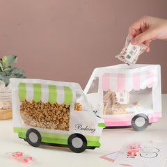 10pcs Bus Shaped Packaging Bag Candy Cookie Sealed Bag Gift Bag