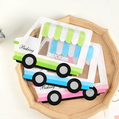10pcs Bus Shaped Packaging Bag Candy Cookie Sealed Bag Gift Bag
