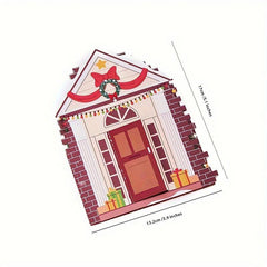 1pc Merry Christmas Pop Up Card Cat Party Greeting Card Holiday Paper Carved