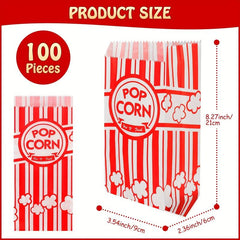 100pcs 1oz Paper Popcorn Bags Concession Bags