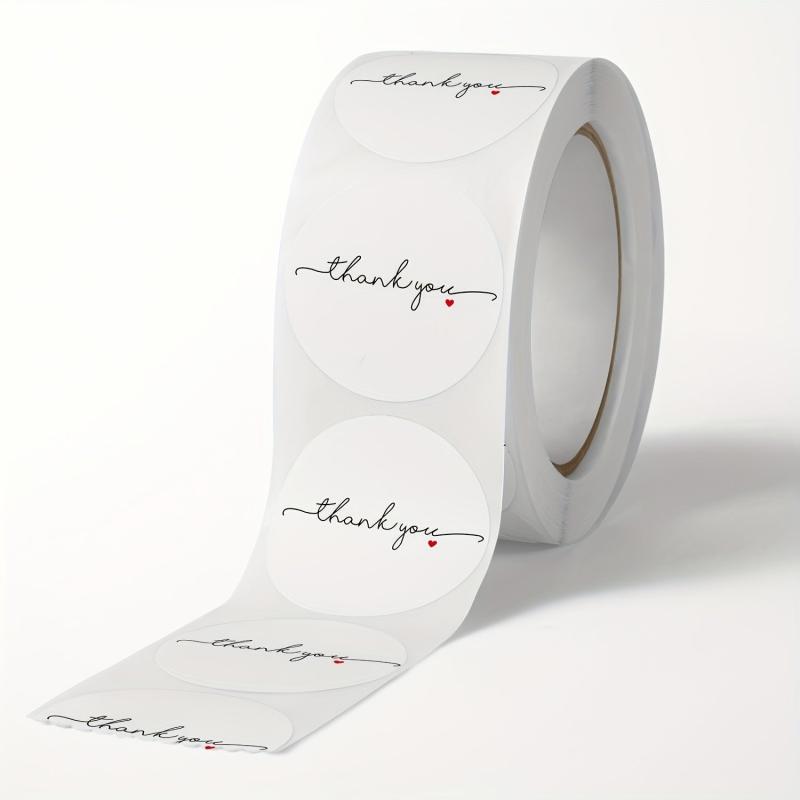 500pcs Thank You Stickers Copper Coated Paper Gift Sealing Stickers