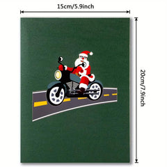 1pc Christmas Santa Pop Up Card 3D Christmas Greeting Cards Envelope Note Tag