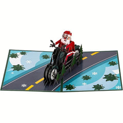 1pc Christmas Santa Pop Up Card 3D Christmas Greeting Cards Envelope Note Tag