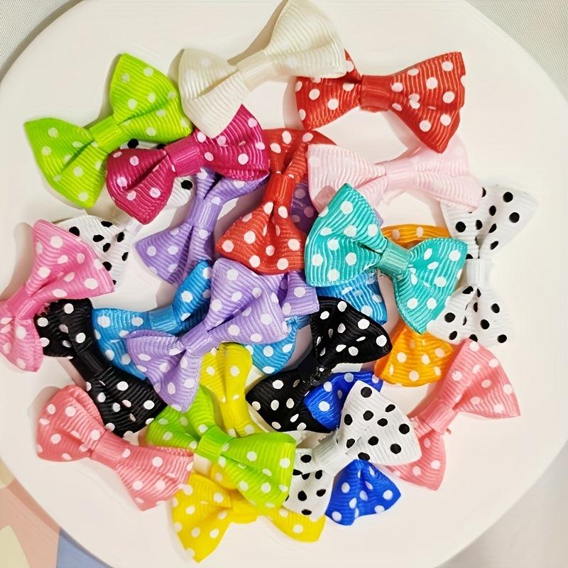 20pcs DIY Threaded Waist Butterfly Knots Polyester Ribbon Christmas Decoration