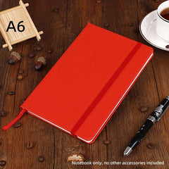 A6 Binding Notebook With Elastic Band, Bookmark, Notepad - School Supplies