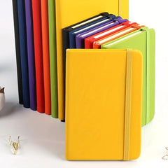 A6 Binding Notebook With Elastic Band, Bookmark, Notepad - School Supplies