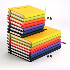 A6 Binding Notebook With Elastic Band, Bookmark, Notepad - School Supplies