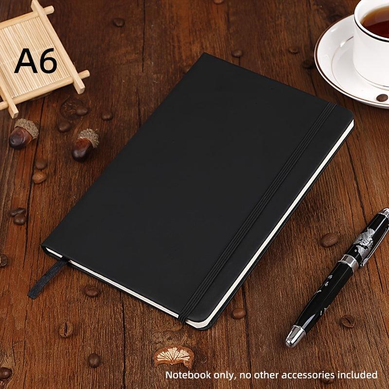 A6 Binding Notebook With Elastic Band, Bookmark, Notepad - School Supplies