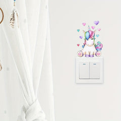 1pc Cartoon Wall Sticker Self Adhesive Bedroom And Living Room Switch Decoration