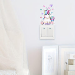 1pc Cartoon Wall Sticker Self Adhesive Bedroom And Living Room Switch Decoration
