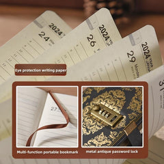 Password Book with Lock Diary Portable Pocket Notebook Secure Your Thoughts