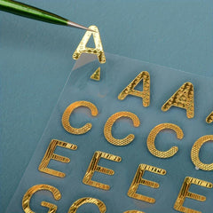 Bronzing Letter Graffiti Sticker for Stationery and Gift Packaging Supplies
