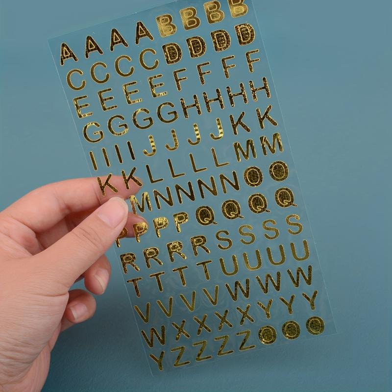 Bronzing Letter Graffiti Sticker for Stationery and Gift Packaging Supplies