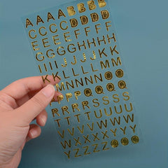 Bronzing Letter Graffiti Sticker for Stationery and Gift Packaging Supplies