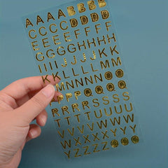 Bronzing Letter Graffiti Sticker for Stationery and Gift Packaging Supplies