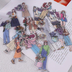 30sheets Girl Stickers DIY Scrapbooking Craft Washi Tape