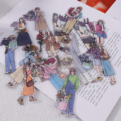 30sheets Girl Stickers DIY Scrapbooking Craft Washi Tape