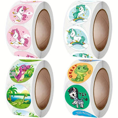 500pcs Little Animal Teacher Rewards Stickers Pack