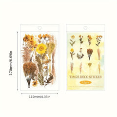 Flower Stickers Large Retro PET Transparent DIY Stickers