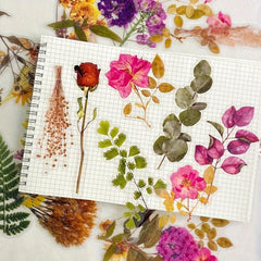 Flower Stickers Large Retro PET Transparent DIY Stickers