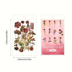 Flower Stickers Large Retro PET Transparent DIY Stickers
