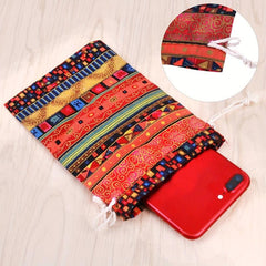 4pcs Reusable Egyptian Ethnic Style Burlap Jewelry Bags
