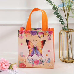 4pcs Butterfly Gift Bag Birthday Series Packing Souvenir Tote Bag