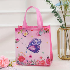 4pcs Butterfly Gift Bag Birthday Series Packing Souvenir Tote Bag